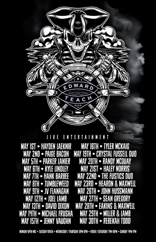 Ed Teach May Band Lineup